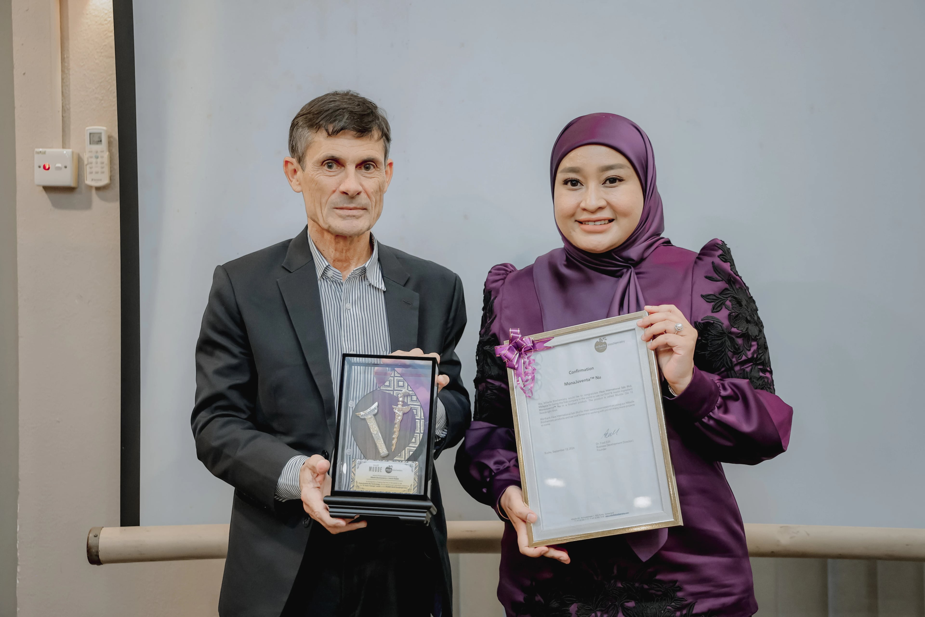 World's 1st Recognition by Mibelle Biochemistry Switzerland